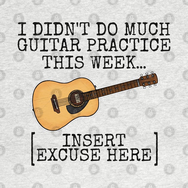 I Didn't Do Much Guitar Practice This Week, Acoustic Guitarist by doodlerob